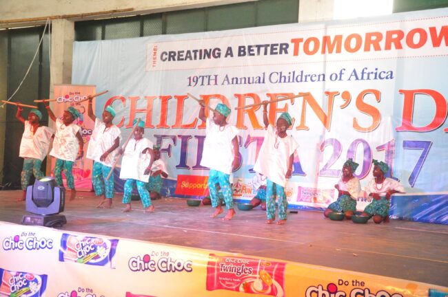 children dancing on stage